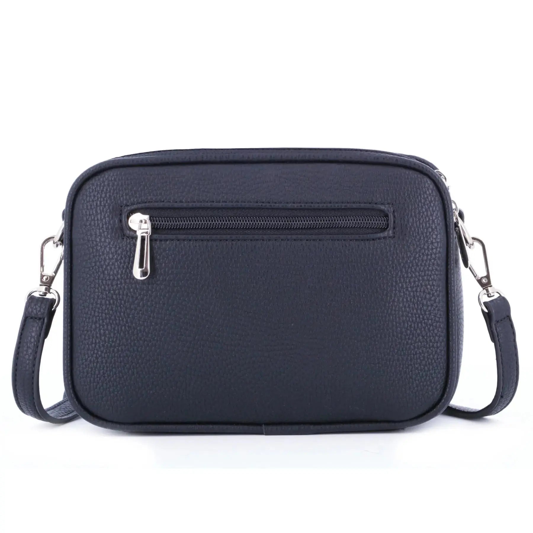Flora & co Sac caméra bandoulière femme frange bleu marine