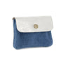 Vue 2 du Porte-monnaie cartes cuir suède irisé 043 bleu par Made in Italy.