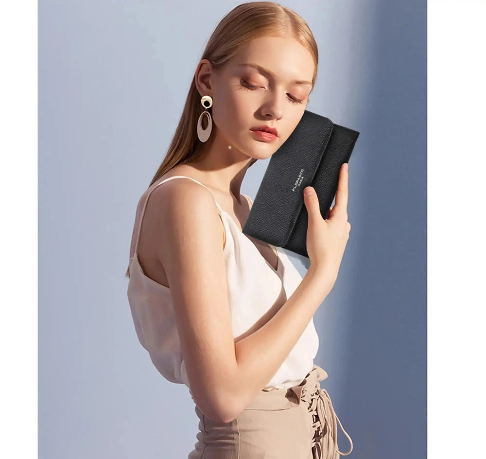 Flora & co Portefeuille chéquier femme tout en un noir