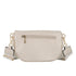Flora & co Sac banane femme brodée pu cuir grainé ivoire