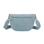 Gallantry Sac banane femme canvas toile bleu clair
