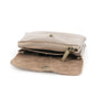 Vue 4 du Porte-monnaie femme court cuir irisé 041 taupe par Made in Italy.