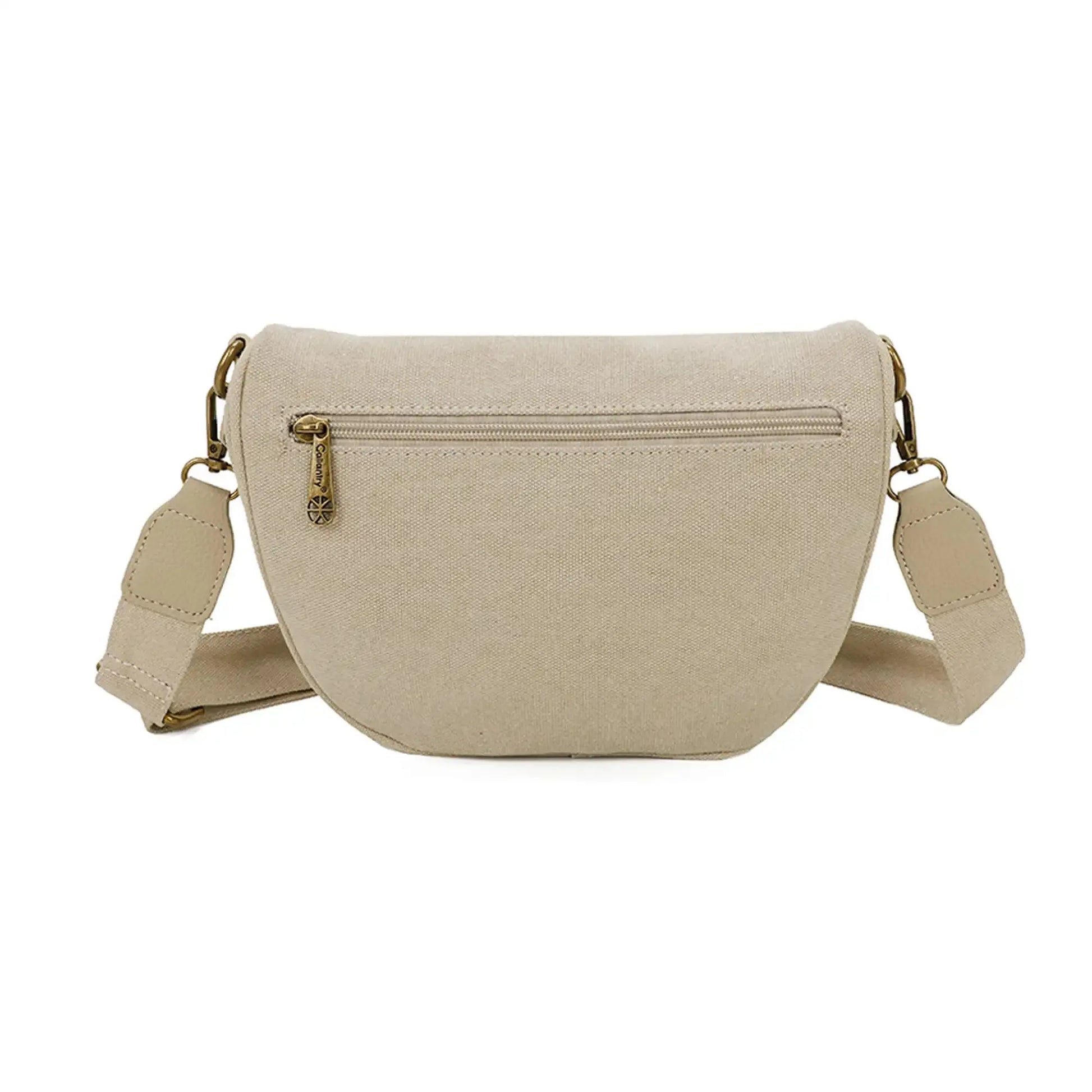 Gallantry Sac banane femme canvas toile taupe