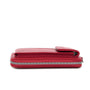 Vue 4 du Pochette téléphone bandoulière femme rouge foncé en cuir synthétique par Flora & co.