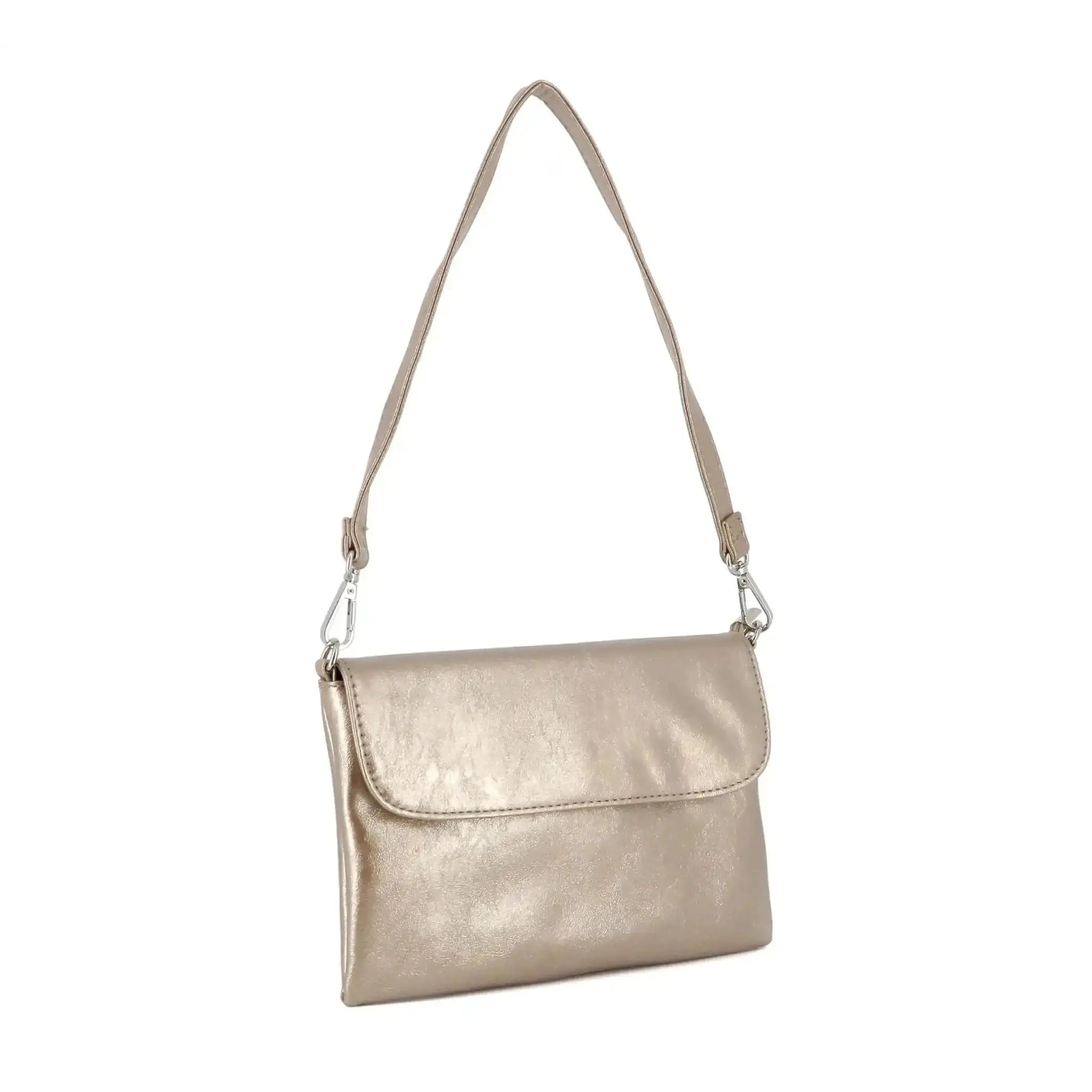 Flora & co Sac bandoulière pochette femme irisé or