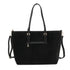 Grand sac cabas daim femme format A4 Noir other image 4