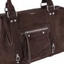Grand sac cabas bowling effet daim Chocolat - Crocochic