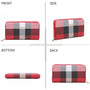 Portefeuille campagnon carreaux multicolore Rouge - Crocochic