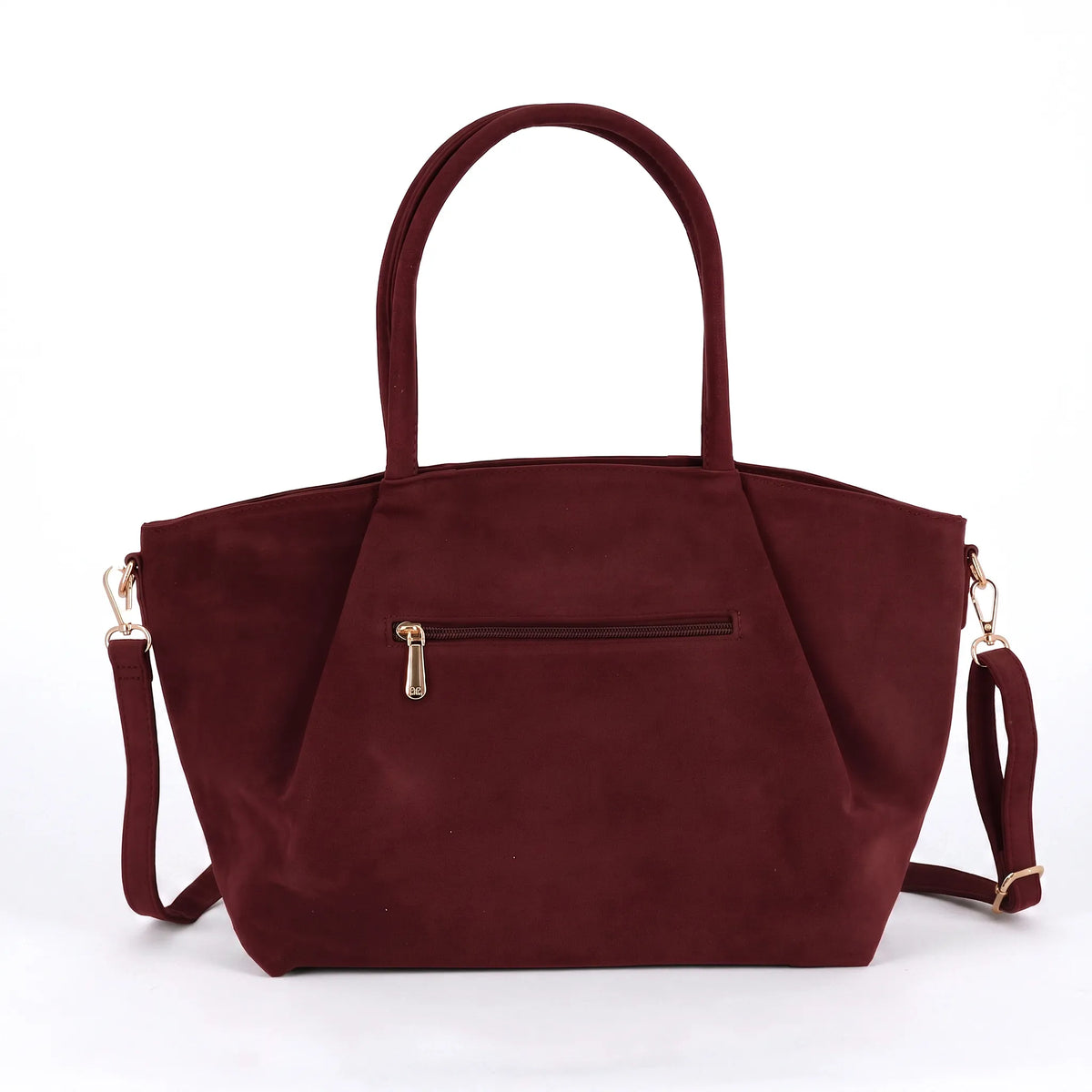 Sac à Main Femme en Similicuir Effet Daim Bordeaux