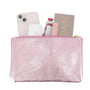 Vue 4 du Pochette coméstique voyage cuir irisé Rose par Made in Italy.