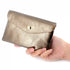 Flora & co Porte-monnaie femme irisé enveloppe marron métal