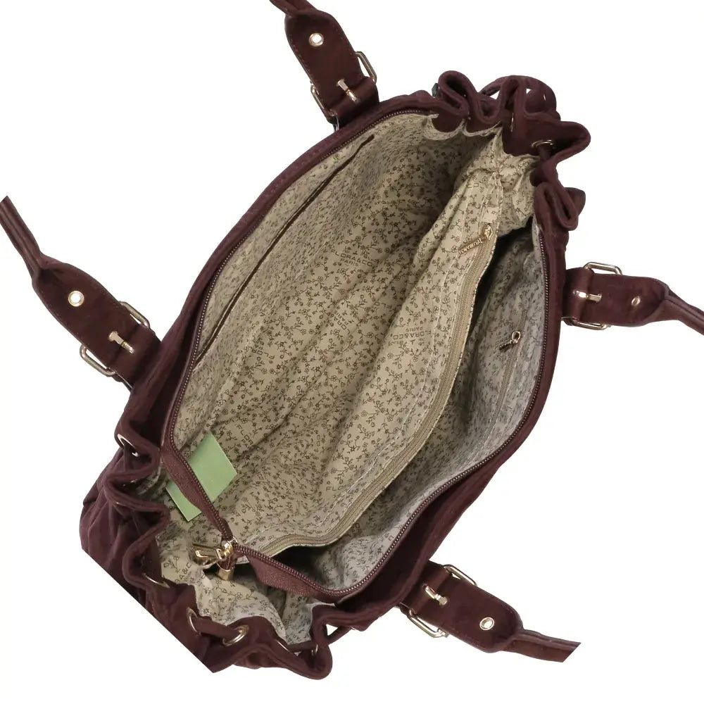 Sac Cabas Bowling Lacet Suédé Bordeaux other image 4