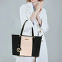 Gallantry Sac cabas femme bicolore saffiano beige