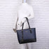 Gallantry Sac cabas femme bicolore saffiano bleu