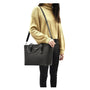 Sac cabas femme simili cuir noir - vue 4 | Flora & co