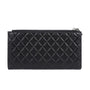 Gallantry Portefeuille longue tri-pli pu cuir matelassé noir