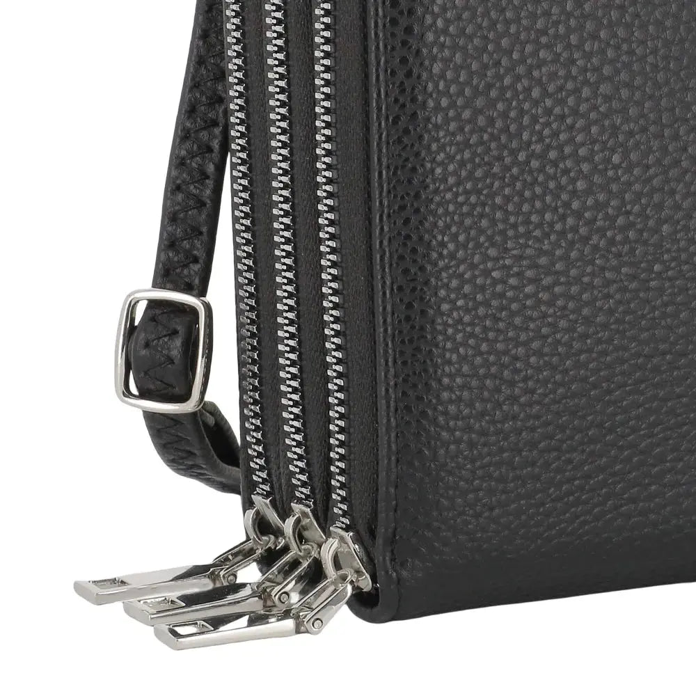 Sac bandoulière téléphone 6.7 Pouces femme noir Flora & co