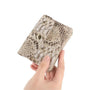 Vue 3 du Porte-connaie cartes court cuir python 041S Taupe par Made in Italy.