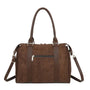 Vue 5 du Grand sac bowling similicuir suédine femme Chocolat synthetique par Gallantry.