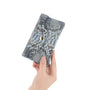 Vue 3 du Porte-monnaie mi-long femme python 05S Bleu en cuir par Made in Italy.