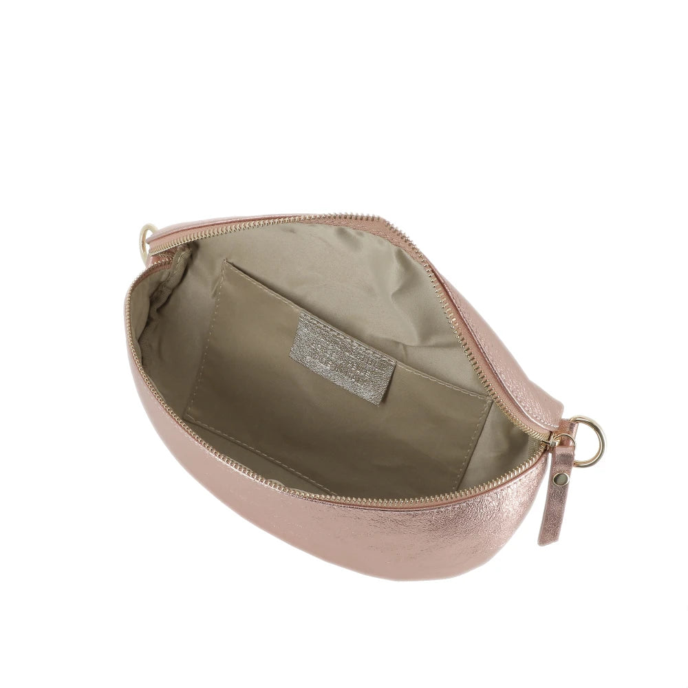 Sac banane cuir brillant fantasie Rose other image 4