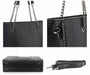 Crocochic - Sac cabas femme chaîne croco a4 noir