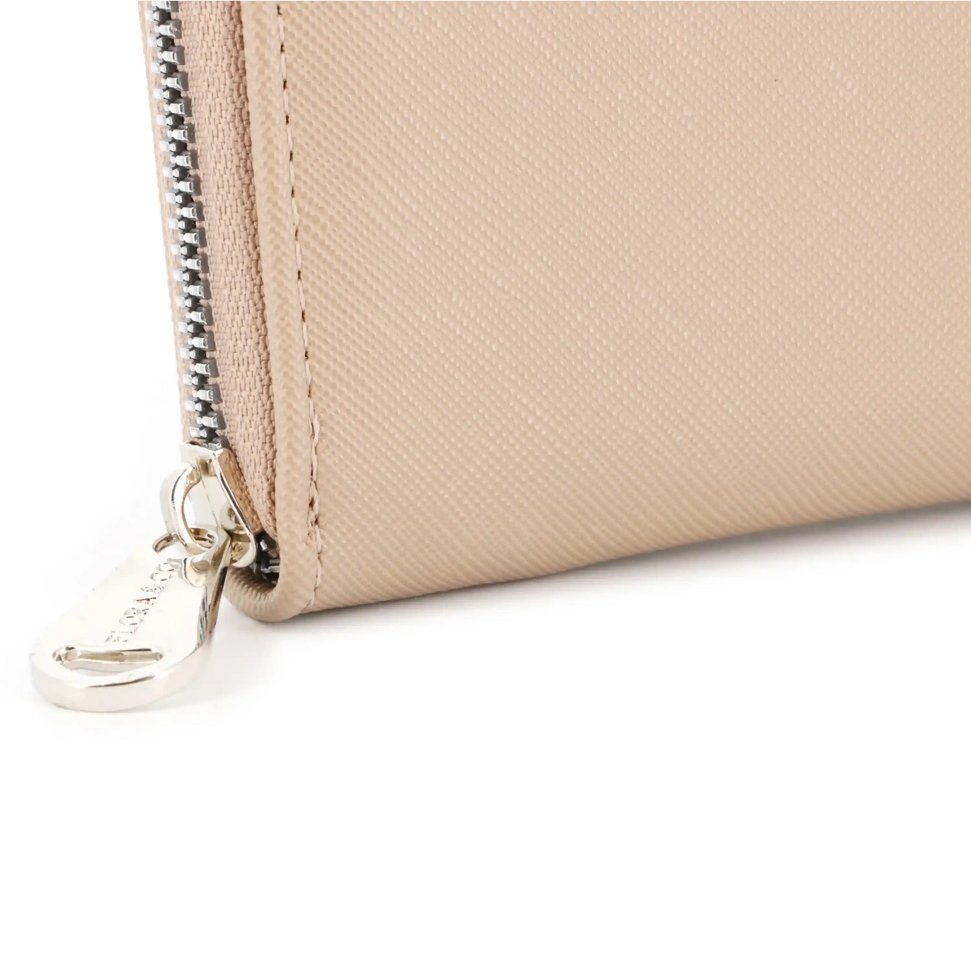 Flora & co - Portefeuille porte-carte femme saffiano beige