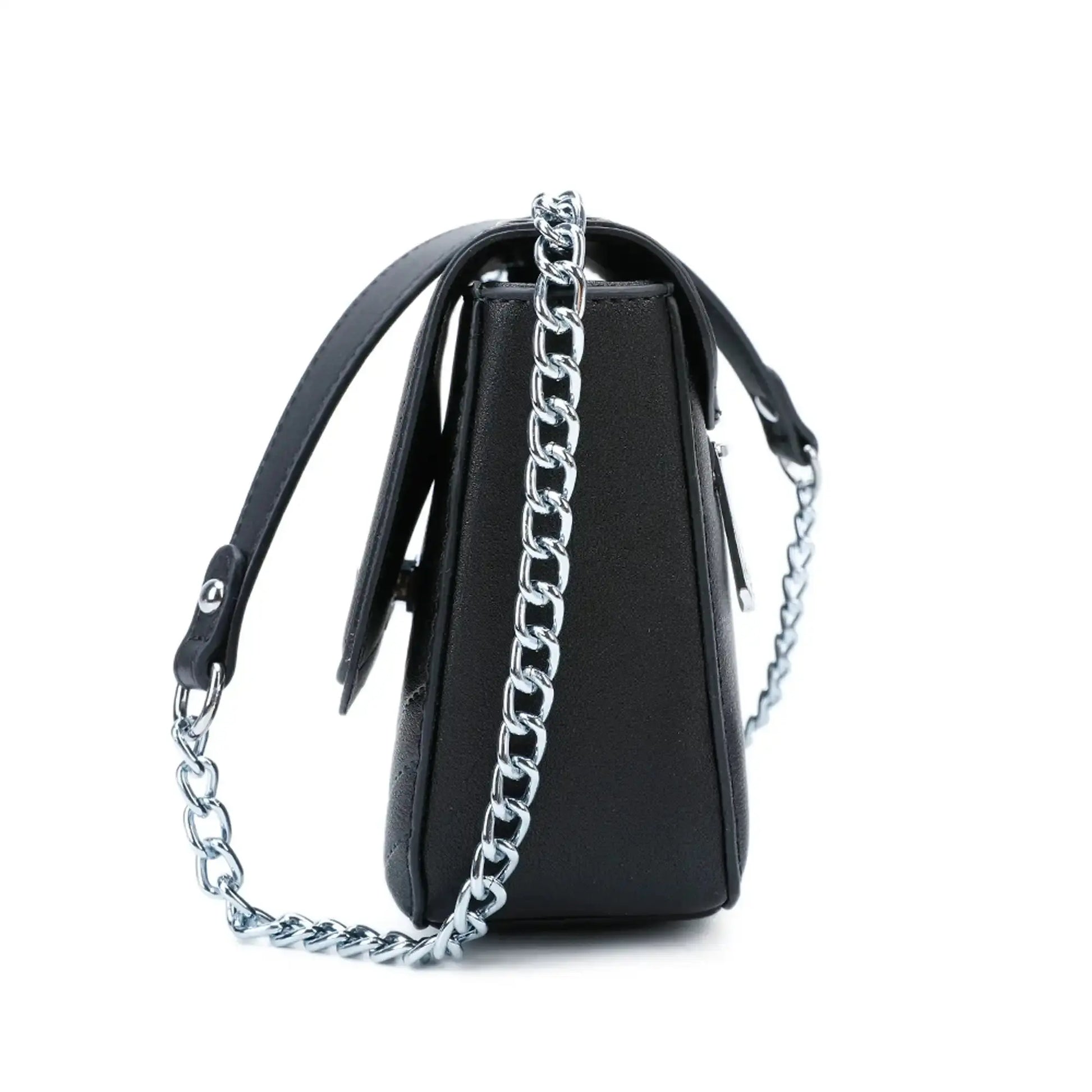 Gallantry Sac bandoulière chaîne femme rigide noir