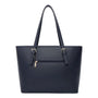 Vue 3 du Grand sac cabas femme pour les cours bleu en cuir synthétique par Gallantry.