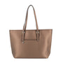 Sac cabas femme simili cuir foulard marron métal - vue 3 | Flora & co
