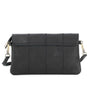 Vue 3 du Mini sac bandoulière femme cuir noir par Made in Italy.