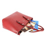 Sac cabas femme simili cuir a4 rouge - vue 4 | Flora & co