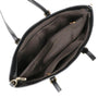 Vue 3 du Grand sac à main cours femme noir en cuir synthétique par Flora & co.