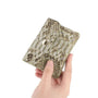 Vue 3 du Porte-connaie cartes court cuir python 041S Kaki par Made in Italy.