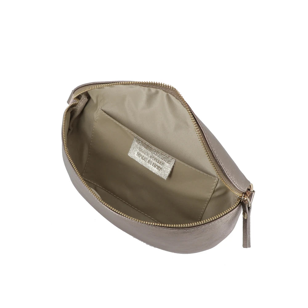 Sac banane cuir brillant fantasie Taupe other image 4
