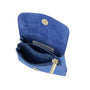 Porte-monnaie femme cuir italien irisé 041 Bleu Vif - Crocochic