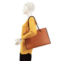 Sac cabas femme similicuir camel - vue 4 | Crocochic