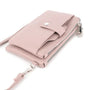 Vue 3 du Pochette bandoulière femme téléphone Rose en cuir synthétique par Flora & co.