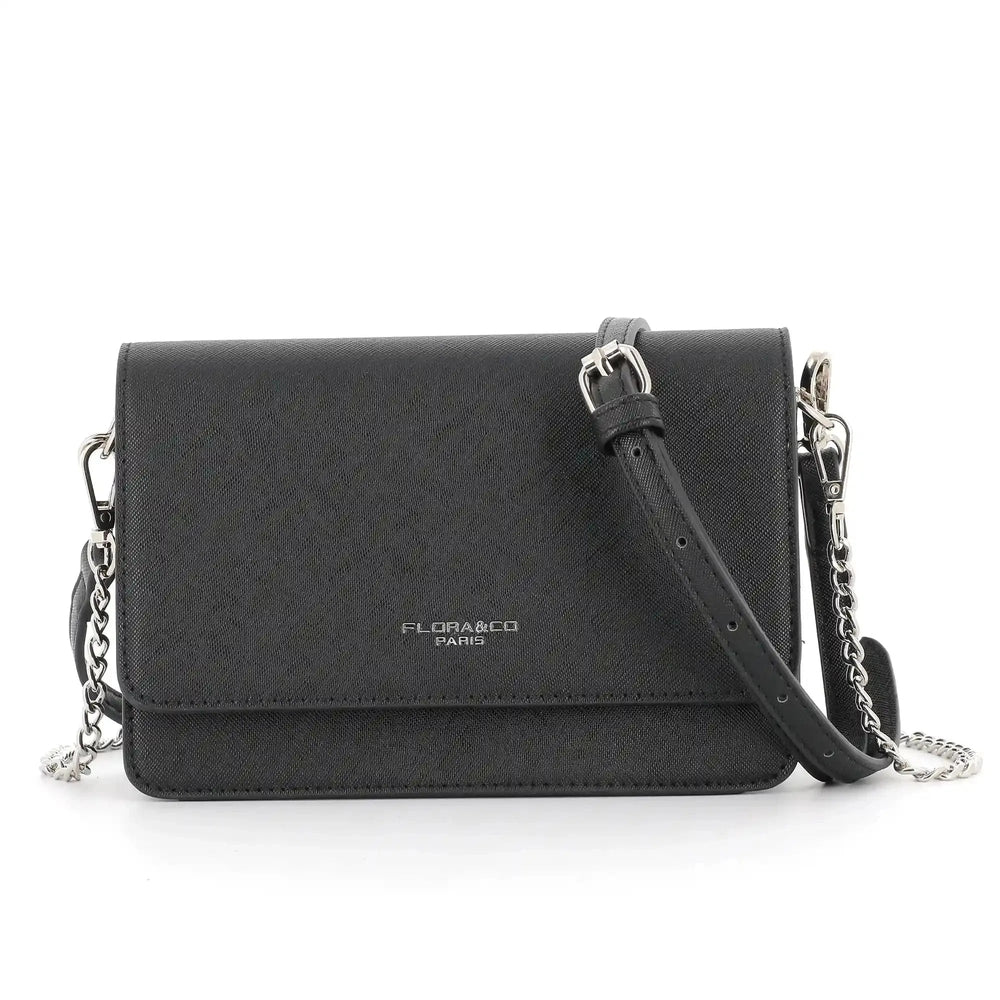 Flora & co Sac bandoulière chaîne femme Noir