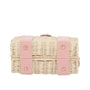 Vue 3 du Petit sac bandoulière estival en paille Rose en cuir paille par Flora & co.