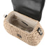 Sac bandoulière en paille à rabat Noir Flora & co