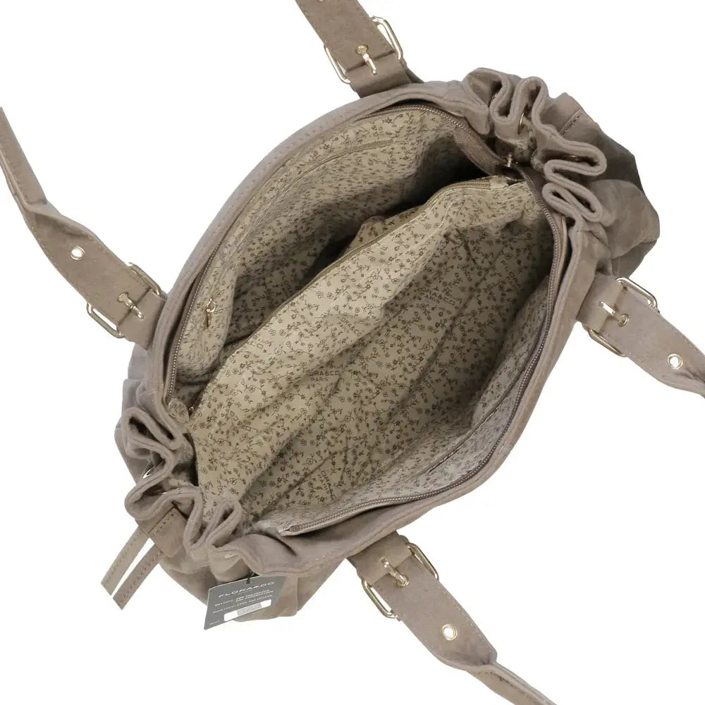 Sac Cabas Bowling Lacet Suédé Taupe other image 4