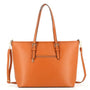 Vue 2 du Grand sac à main cours femme camel en cuir synthétique par Flora & co.