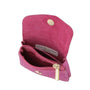 Vue 3 du Porte-monnaie femme cuir italien irisé 041 Fuchsia par Made in Italy.