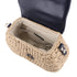 Sac bandoulière en paille à rabat Bleu Flora & co