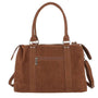 Vue 3 du Grand sac cabas bowling effet daim Camel en cuir synthetique par Flora & co.