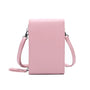 Vue 3 du Pochette téléphone bandoulière femme rose en cuir synthétique par Gallantry.