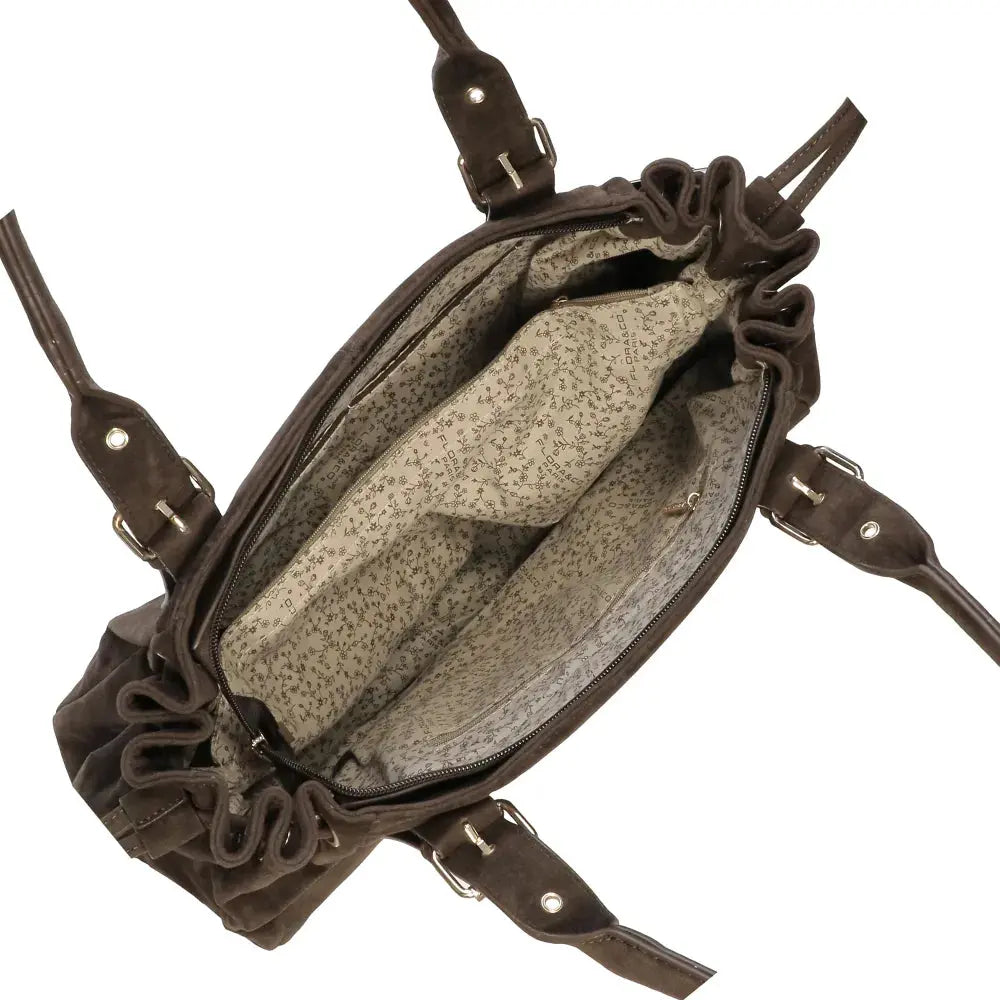 Sac Cabas Bowling Lacet Suédé Chocolat other image 4