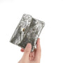 Porte-monnaie suédé métallisé baroque 041A Kaki - Crocochic