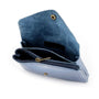 Portefeuille pochette passeport cuir irisé Bleu - Crocochic